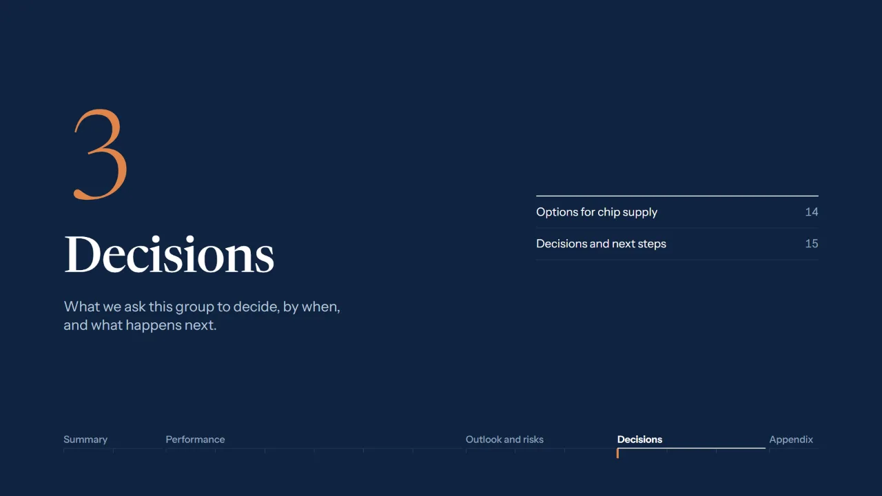 Divider for the Decisions section